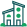 Green Icon of modern Home